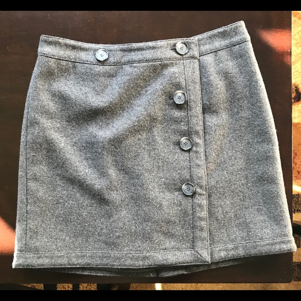 Ann Taylor Loft Wool Blend Mini Skirt